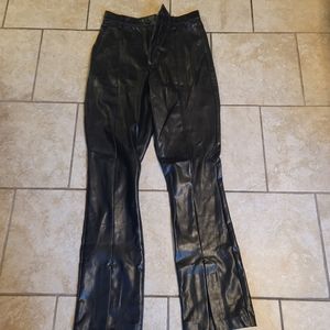 Split Hem Vegan Leather Curve Love